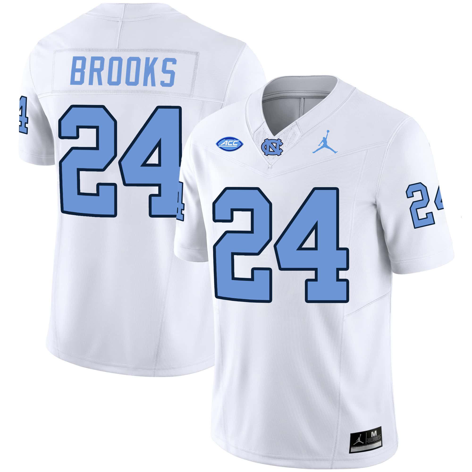 Men North Carolina Tar Heels #24 Brooks White 2024 Vapor Limited NCAA Jersey